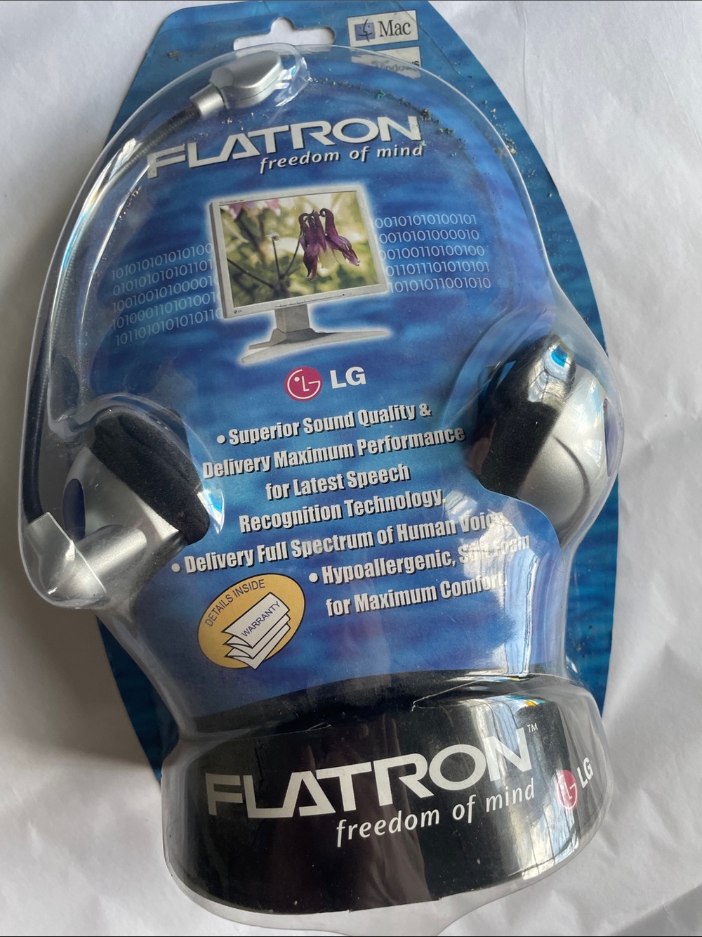 LG Flatron Headset hypoallergenic, soft foam, superior sound quality NEW